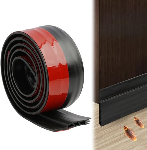 Striscia Di Tenuta Per Fondi Porta In Silicone Morbido, Isolamento Acustico E Termico, Anti-Insetto E Antipolvere, Adesivo E Resistente All'Acqua, Bianco, 100cm X 5cm