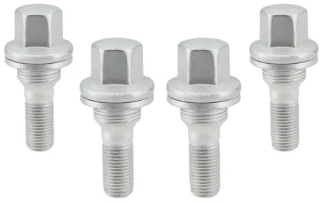 BASPHHH écrou Jante Compatible avec Peugeot pour 308 2007-2018 pour 407 2004-2010 boulons de Roue écrous M12*1.25 17mm 540567