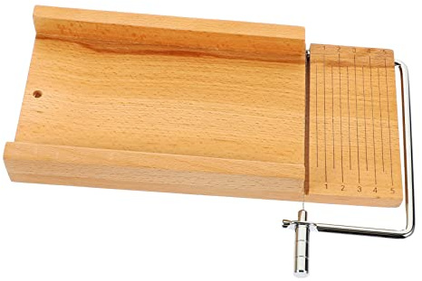 Cabilock Käsedraht mit Austauschbarem Draht für Käseschneider aus Edelstahl und Holz Multifunktionaler Butterschneider für Käse und Früchte Einfach zu Reinigen