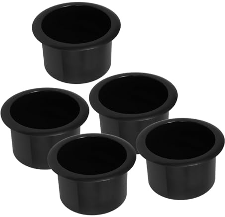 SOPOTUTU 5 Piezas Portavasos para Sofá Plástico Resistente para Reposabrazos Reposición Soportes Bebidas Coche Caravana Barco Mesa Poker Inserto Estable Antideslizante para Tazas y Botellas