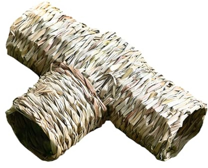 Homoyoyo Tunnel per Criceti in Paglia Naturale Gioco da Nascondiglio e Percorso per Piccoli Animali Domestici Sicuro e Resistente per Divertimento e Allenamento Criceti