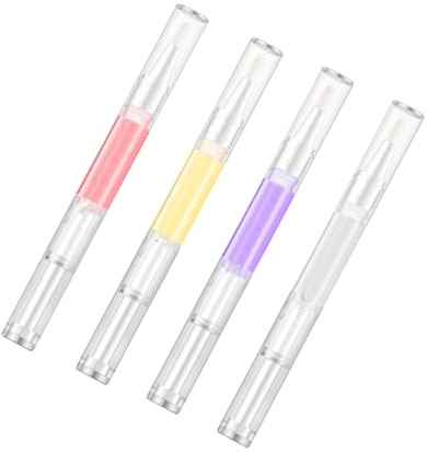 Angoily 4pcs Nail Care Nourishing Oil Pens 2ml Cuticle Repair Manicure Essential Oils with Rose, Lily, Lavender, Orange Scents for Hand and Nail Hydration