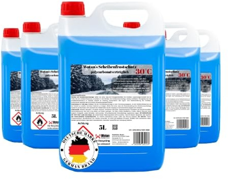 Wotan's 25 Liter Scheibenfrostschutz -30 Grad | Frostschutz Konzentrat für die Auto Scheibenwaschanlage | Scheibenfrostschutz Konzentrat 25L (5 x 5L) | Frostschutzmittel Scheibenwaschanlage