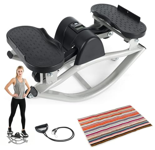 Mini Stepper Lateral, Stepper Fitness con Bandas, Ejercicio en Casa
