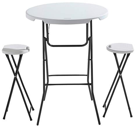Rekkem Mange-Debout Pliable et 2 tabourets pliants