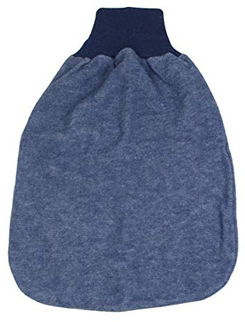 Cosilana Baby Pucksack Strampelsack kbT Wolle Bio Baumwolle (Marine Melange, 2 = 50CM)