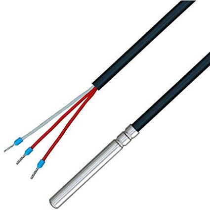 iOVEO 035HP01305 - PT100 3-Leiter Temperaturfühler / Temperatursonde mit PVC-Leitung bis 105°C
