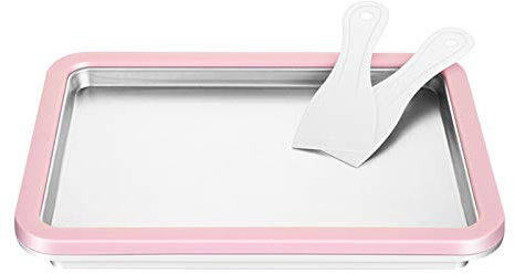 AIZYR Fabricante De Helado Instantáneo con 2 Espátulas, Máquina De Sartén Congelada De Yogur para Helado Enrollado Casero