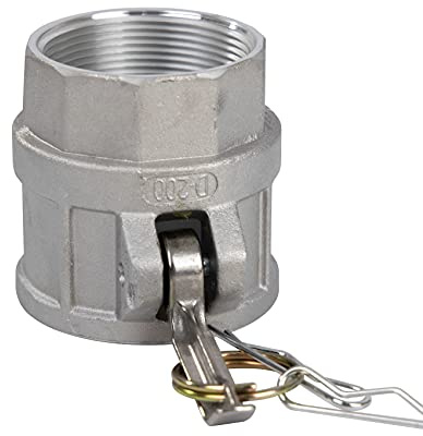 Quafwia 2 pcs Aluminum Camlock (2 part D) Cam & Groove Hose Fittings, cam Lock Fittings Female Coupler x Female NPT Thread cam Lock Fittings camlock Coupling (2'')