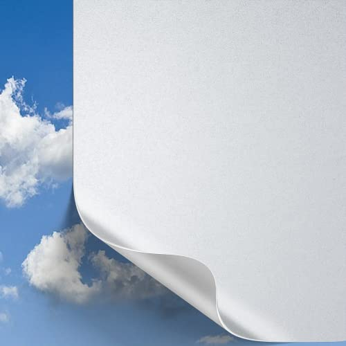 SA ROCA® 13,32 EUR/m² Milchglasfolie im Wunschmaß – Bis 50m am Stück I Fensterfolie Blickdicht als Sichtschutz I selbsthaftende Sichtschutzfolie für Fenster – Matt I 200 x 90cm