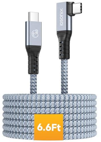 iDsonix Câble Thunderbolt 4, Compatible avec Câble Thunderbolt 3, Transfert de données 40 Gbit/s, Affichage Simple 8K ou Double 4 K, Câble de type C avec charge 100 W, MacBook, hub USB C, etc