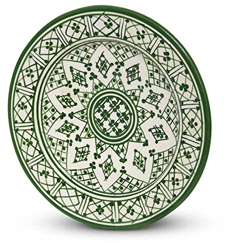 Assiette marocaine Zerbia verte Ø 26 x 4cm
