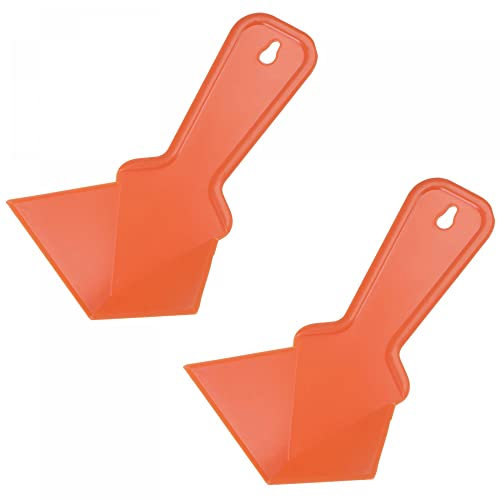 sourcing map Inside Corner Trowel 4 Inch Drywall Corner Tool Plastic Corner Shaping Tool, Orange 2pcs