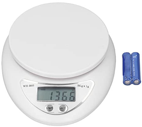 Joyzan Digital Kitchen Scale, Portable Weighing Scale Food Baking Cooking Scales Electronic Platform with Backlit LCD Display for Medicine Home Culinary Office Use 1g High Accuracy Ounces and Grams