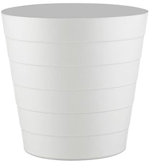 Zuvo Plastic Paper Bin 5L - Shatter-Proof Waste Basket for Office Desk & Bedroom Bin - Ideal Paper Bin with Wave Design - White