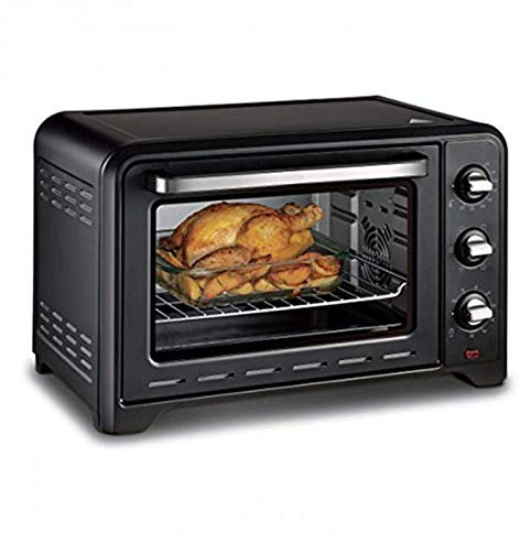 Horno individual de acero inoxidable con clasificación energética A, horno de microondas en plata, horno halógeno de convección premium, ideal para asar, hornear útil