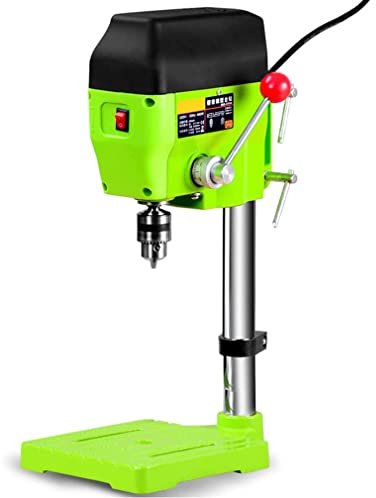 Mini taladro eléctrico – Máquina de perforación de alta precisión de 480 W con portabrocas de 1 a 10 mm y soporte de banco de trabajo – Ideal para reparación de madera, plástico y metal