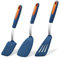 To encounter 3 Pieces Silicone Spatula Set, Heat Resistant Flexible Turner Spatulas, Nonstick Cookie Spatula, Fish Spatula, BPA Free & Dishwasher Safe, Navy Blue