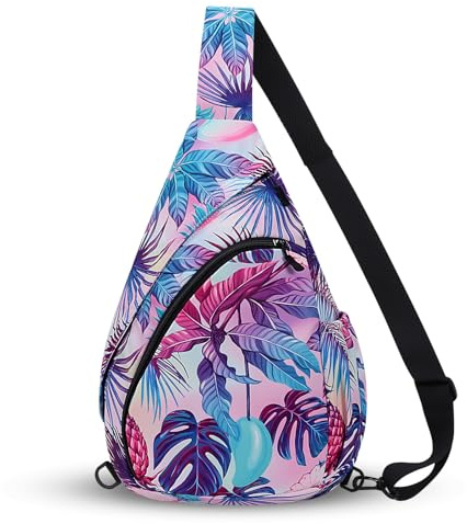 HUA ANGEL Brusttasche Crossbody Bag Damen Stylisch Breiter Gurt Leichter Rucksack Klein Wasserdicht Umhängetasche für Jungs Mädchen Outdoor Reisen Sportlich Arbeit Laufen