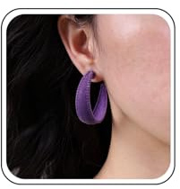 Inateannal Boucles D'oreilles Vintage En Velours Noir Boucles D'oreilles En Forme De C Boucles D'oreilles En Peluche Géométriques Exagérées Boucles D'oreilles En Peluche Bijoux Pour Femmes Et Filles