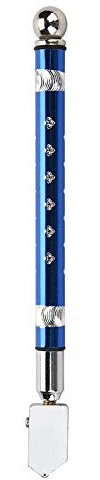 Glass Cutter, Portable Handheld Wheel Type Glass Cutter with Non-Slip Handle for 3~15mm Glass Cutting for Cutting Glass and Minerals (Blue)