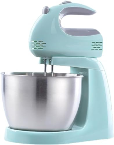 Robot da Cucina 2 in 1 Frusta elettrica Robot da Cucina Elettrico da 150 W con Grande capacità di Ciotola in Acciaio Inossidabile da 3 Litri, Ganci per impastare, fruste, Frusta Perfetta per la cott