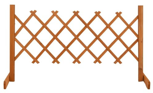 ShGaxin Garten-Rankzaun, Rankgitter, Rankhilfen Für Kletterpflanzen, Spalier, Sichtschutz, Spaliere Und Rankhilfen, Orange 120x60 cm Massivholz Tanne