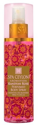 Spa Ceylon Kandyan Rose Body Spray Exquisite Women's Fragrance Mist with Romantic Floral Notes & Rose Geranium Essence | Ideal for All Skin Types