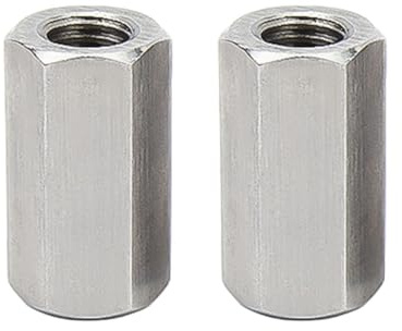 2Stück, M14*22 * 40, 304 Edelstahl lange Sechskant-Kupplungsmutter, Rundstab-Kupplungsmutter für metrische Gewindeverbindungen