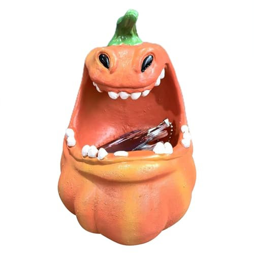 Conteneurs de citrouille d'Halloween, boîte de rangement de citrouille d'Halloween | Résine effrayante de bol de service de citrouille | Boîte de rangement de citrouille, étui de décoration, petits ac