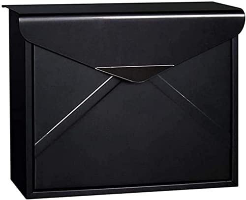 Buzón de Pared Correo,Buzón clásico de pared para exteriores, buzón personalizado, buzón impermeable para paquetes, buzón exterior grande, cajas de entrega seguras y con cerradura, 38 x 12,5 x 29,4 cm