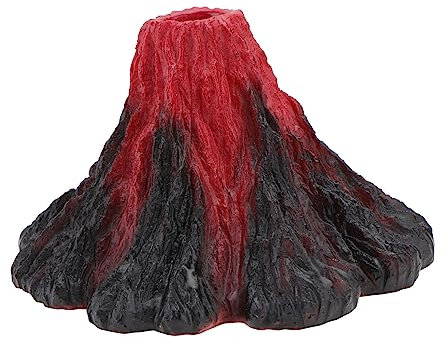 Toddmomy 1stück Vulkanstein Aquarium Dekoration Kunststein Ornament Für Aquarien Wassergärten Heimdekoration Schwarz Rot