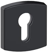 Vachette Set di rosette con chiave I Muze per porta d'ingresso a cilindro, diametro 52 mm e fissaggio invisibile, materiale Zamak resistente alla corrosione, garanzia di 10 anni, finitura in onice