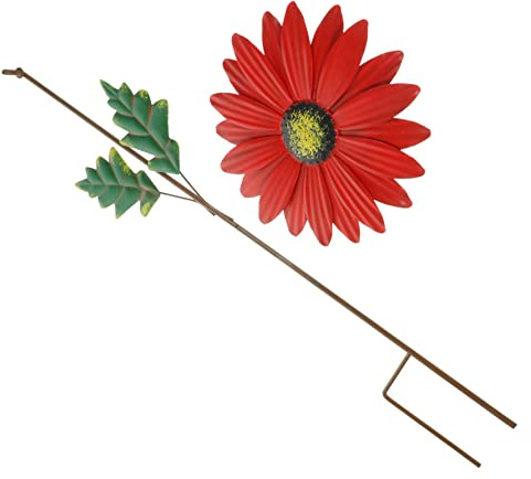 TINEASUR Decoración De Césped Arreglo Floral Decoración De Patio Delantero Decoraciones De Primavera para Exteriores Decoración para Exteriores Estacas De Jardín Flores De Metal para