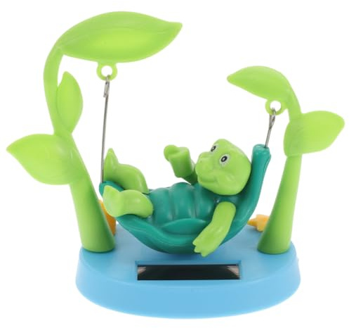 VICASKY Solar Wackelfigur Wackelblume Auto lustig Schwingende Schildkröte Ornament Solarbetriebene Innenraum Dashboard Autodekoration Ornamente Autodekorationen Mit Schüttelndem Kopf Armaturenbrett