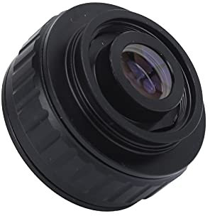 Adattatore di Montaggio 38 Mm C, Lega + Vetro Ottico, per Microscopio Stereo Trinoculare, compatibilità Dal Sensore della Telecamera 2/3 Pollici a 1 Pollice, Adattatore di