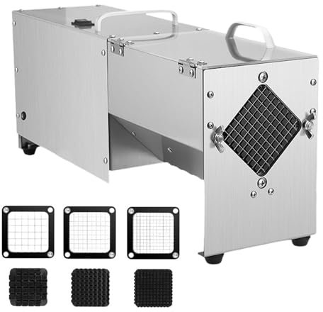 Elektro-Pommes-Schneider FüR Kartoffeln, WüRfelschneider Aus Edelstahl – Profi-Pommes-Schneider – Mit Drei Austauschbaren Klingen, Schnellstart, Kartoffelschneider
