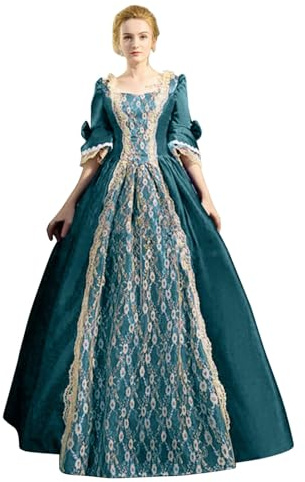 PAIDAXING Regina abiti vittoriani da donna taglie forti retrò vintage rinascimentale corte abito in maschera rococò barocco Maria Antonietta Royal Ball abiti da donna medievale cosplay performance