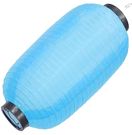 HOMSFOU 2 faroles de seda japoneses para decoración de fiestas, faroles colgantes azules para uso en interiores y exteriores, para bodas y festivales