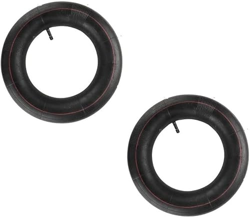 Lot de 2 chambres à air 3,50-8 avec valve droite, chambre à air en caoutchouc butyle robuste pour brouette, chariot, scooter, tondeuse à gazon de 20,3 cm