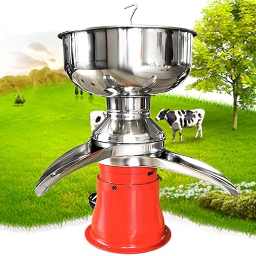MJMLUCK Separatore Elettrico di Panna per Latte Fresco da 50 l/h, separatore di Panna e Burro in Acciaio Inox, centrifugo, per capre e Mucche, trasforma Il Latte Intero Crudo in Latte scremato, con
