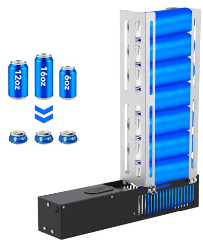YUCHENGTECH Electric Can Crusher for Recycling 12oz~16oz Cans Wall Mounted Automatic Can Crushers with Automatic Cycle Function Fill 8 Cans at a Time Heavy Duty Crusher for Soda Beer Cans Bottles