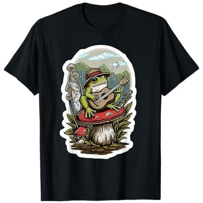 Camiseta de Rana caprichosa - Arte de Hongos Fairycore Forest Mushroom Art Camiseta