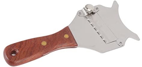 Riuulity Grattugia per Tartufo Ergonomica Rasoio in Acciaio Inossidabile per Cucinare Legno di Faggio in Acciaio Inossidabile 131 G