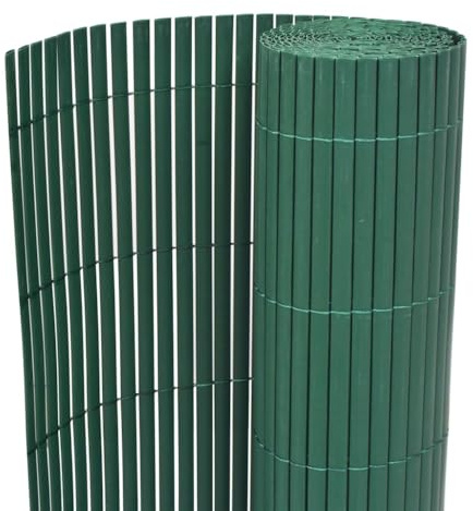 Yisssmeng Recinzione da giardino in PVC, 90 x 500 cm, verde, double face, resistente ai raggi UV, taglio flessibile, robusta protezione per aiuole, balconi, terrazze e esterni