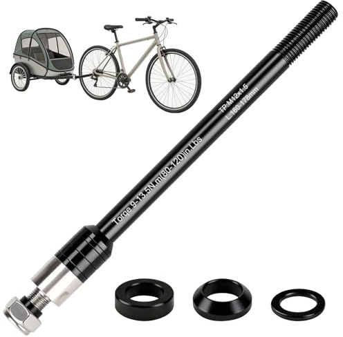Piuluvor® Steckachse Fahrradanhänger M12×1,0 160-178mm Fahrrad Achsadapter | Fahrradanhänger Kupplung Fahrrad Steckachsenadapter für Anhänger Anhängerkupplung