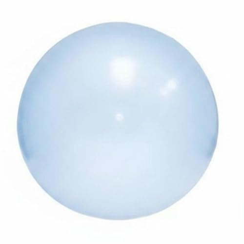 Milageto Palla D'acqua Gonfiabile Resistente Agli Strappi Sfera Trasparente Gonfiabile Enorme Grande Giocattolo da Esterno per Giardino, Blu, Extra Grande 110 Cm