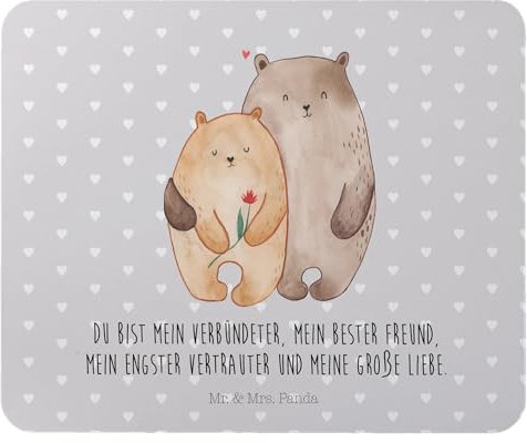 Mr. & Mrs. Panda Mauspad Bären Liebe - Geschenk, verknallt, Ehemann, Blume, Verlobung, Jahrestag, Freundin, Umarmen, Geschenk Hochzeit,