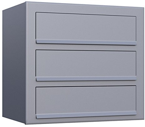 Brevlåda design väggbrevlåda Cube for Three Grau Metallic – Bravios