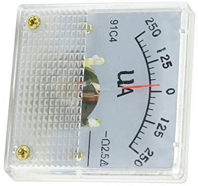 Aexit DC 0-250uA Rettangolo analogico amperometro a pannello analogico Amperemetro classe 2.5 ID: 701984